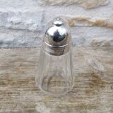 Glass and silver-plated sugar shaker Christofle