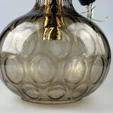 60s 70s ceiling lamp Glashütte Limburg Germany glass & brass Space Age