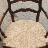 Pair of rustic Provençal armchairs
