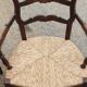 Paire de fauteuils rustiques paillés provençaux