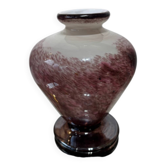 Blown glass round vase, signed Jean-Claude Novaro.