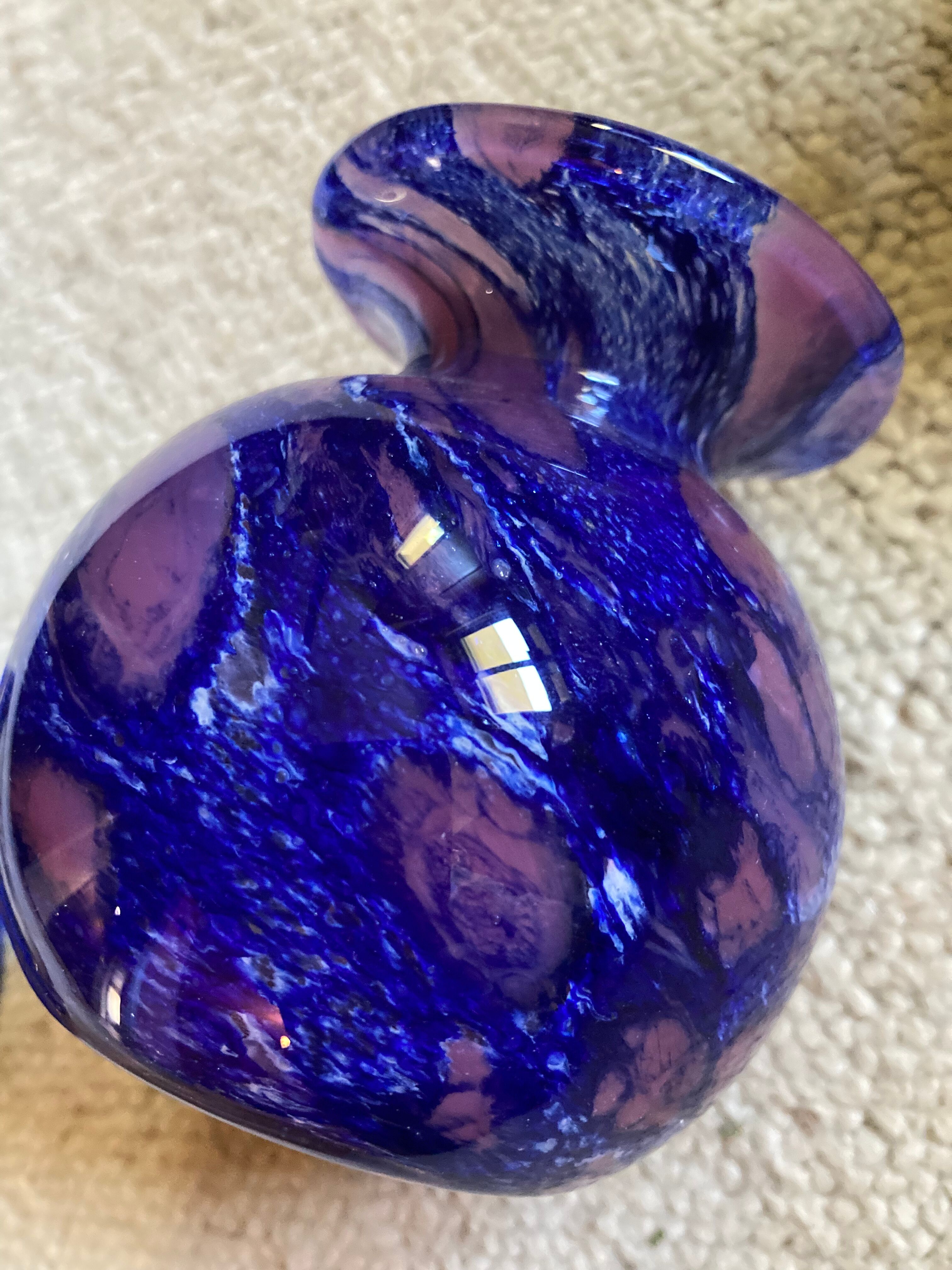 Vase pâte de verre cristallerie de la rochère