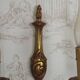 Pair Vintage French Traditional Style Bronze Mid Century Wall Lights 5345