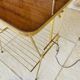 Vintage articulated floor lamp with shelf and magazine holder 1960s