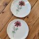 Set of 9 pink daisy dessert plates