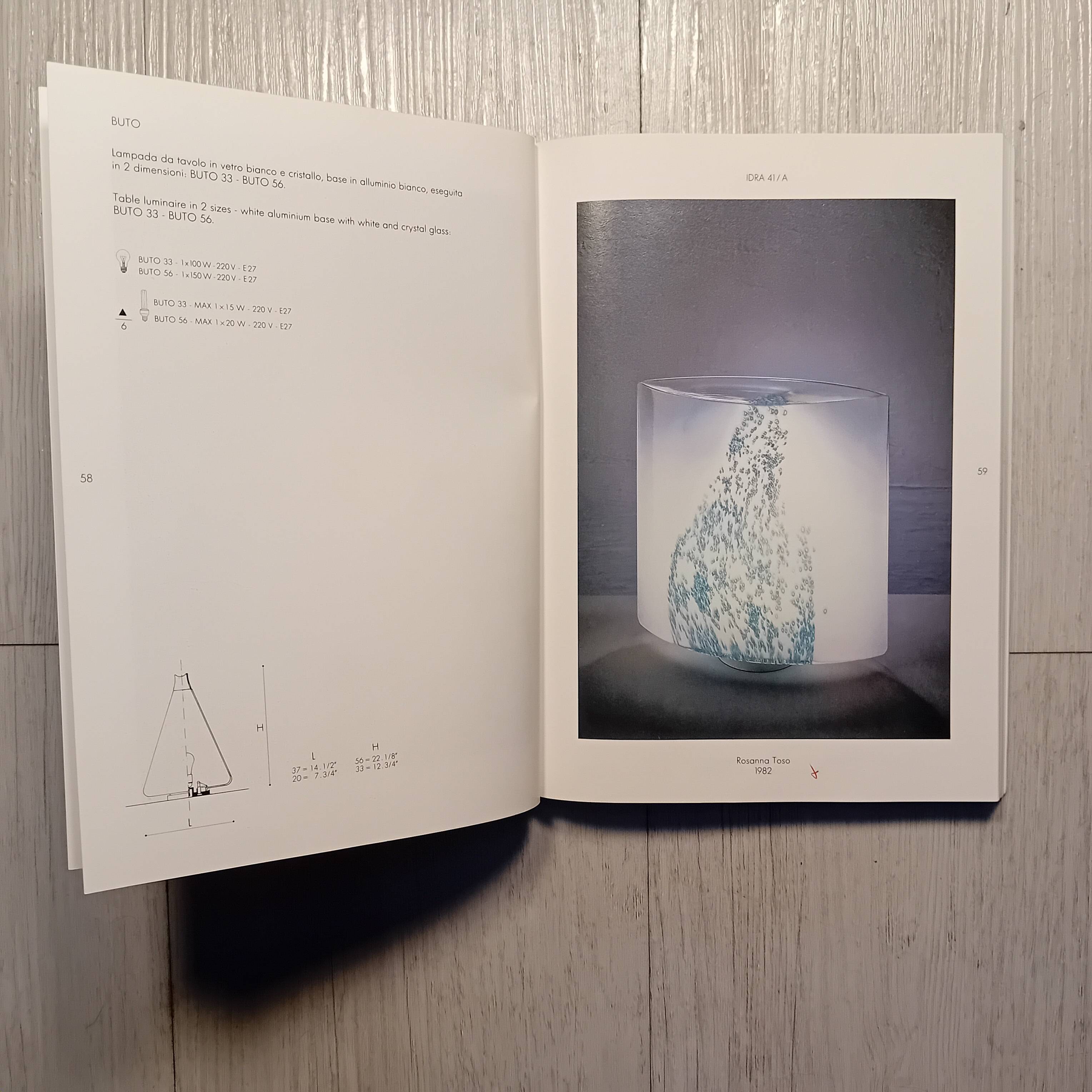 Idra wall lamp, Rosanna Toso, Leucos, 1982