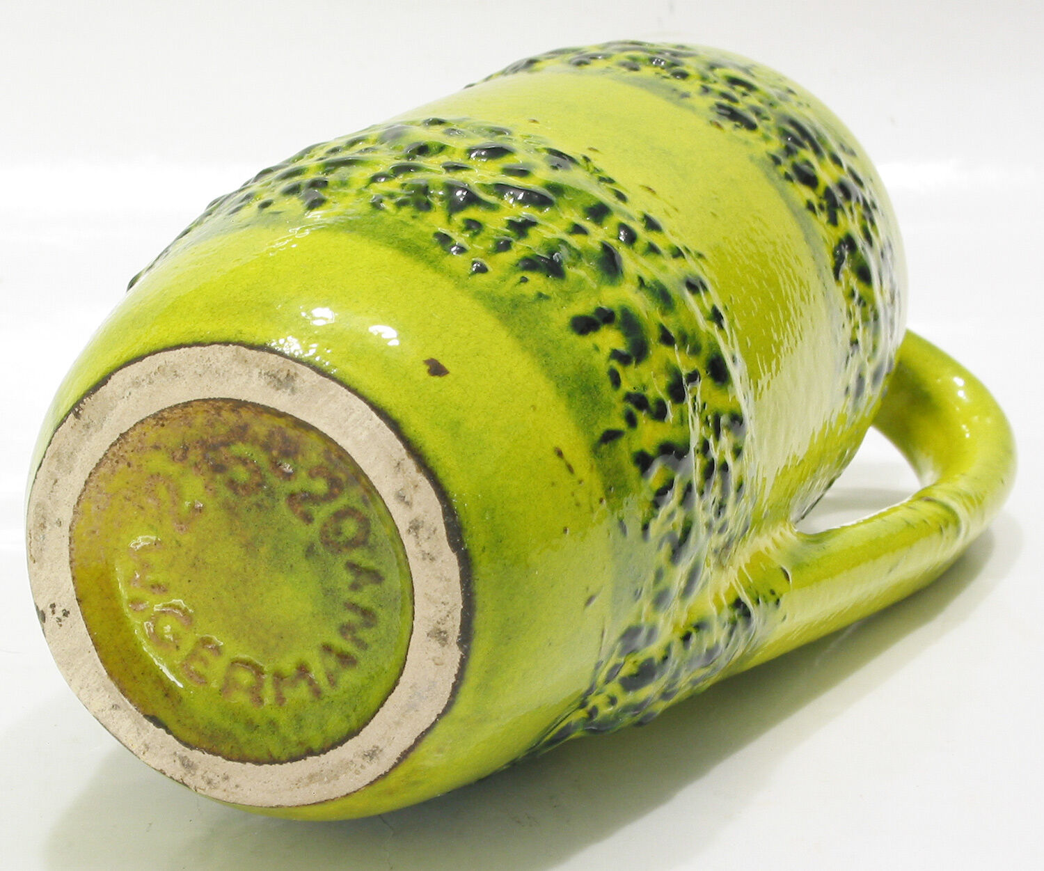 Pair of vases 1970's fat lava retro design mid century