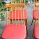 Set of 6 beech chairs from the 50s