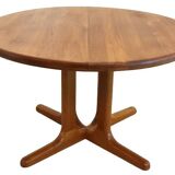Ronde 1x verlengbare deense teak  Dyrlund eettafel 'Ommel'