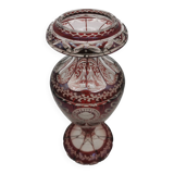 Vase à bulbe cristal rouge