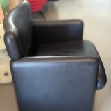 Pair of Tecno 148 leather armchairs