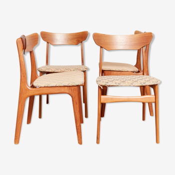Chaises de salle à manger Schienning & Elgaard, ensemble de quatre