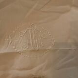 Old embroidered sheet, mg embroidered monogram, 225 x 325 cm