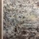 Painting j. garelli winter landscape 01/86 under glass + wood frame