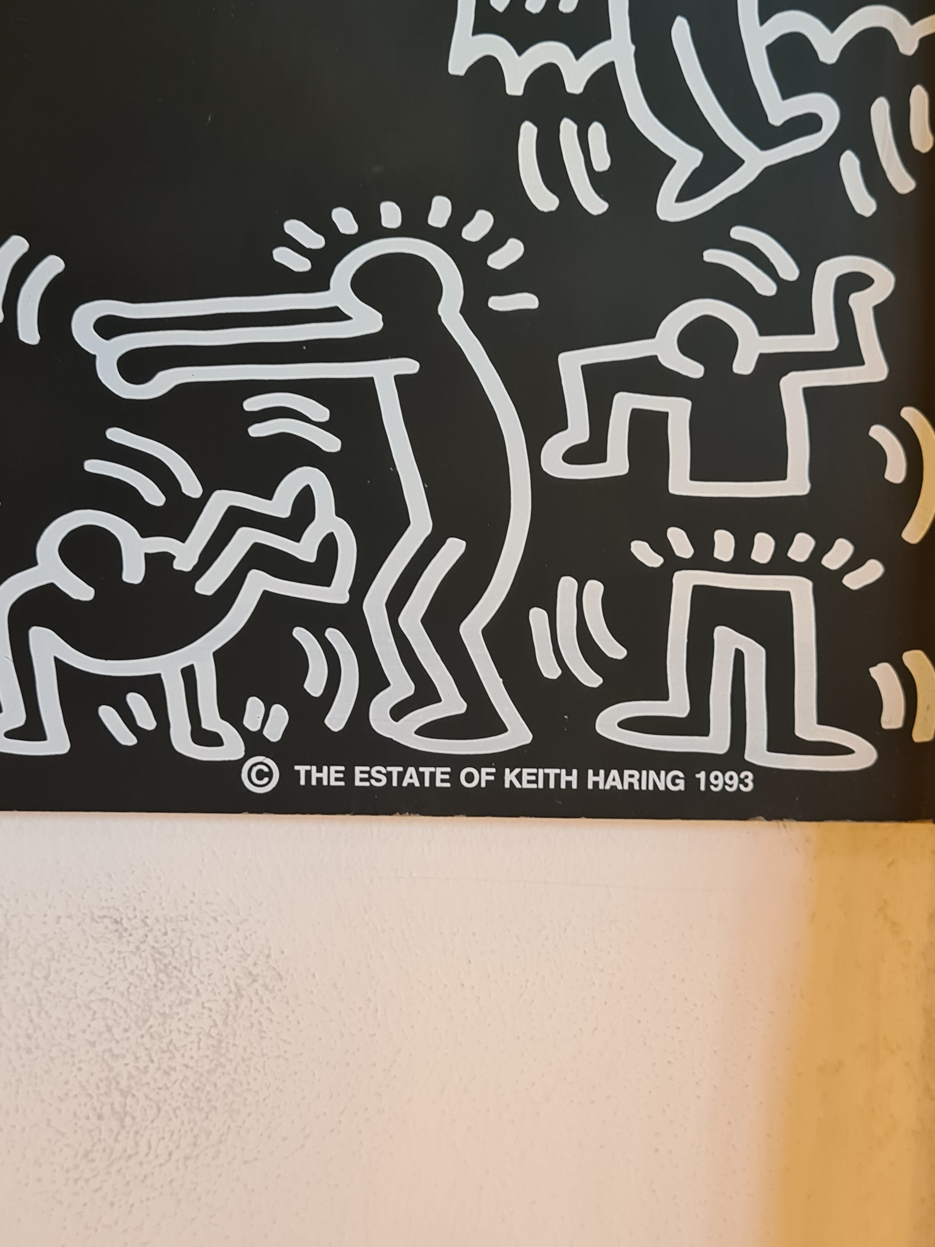 Slate painting Keith Haring "the estate" 1983 Villac edition