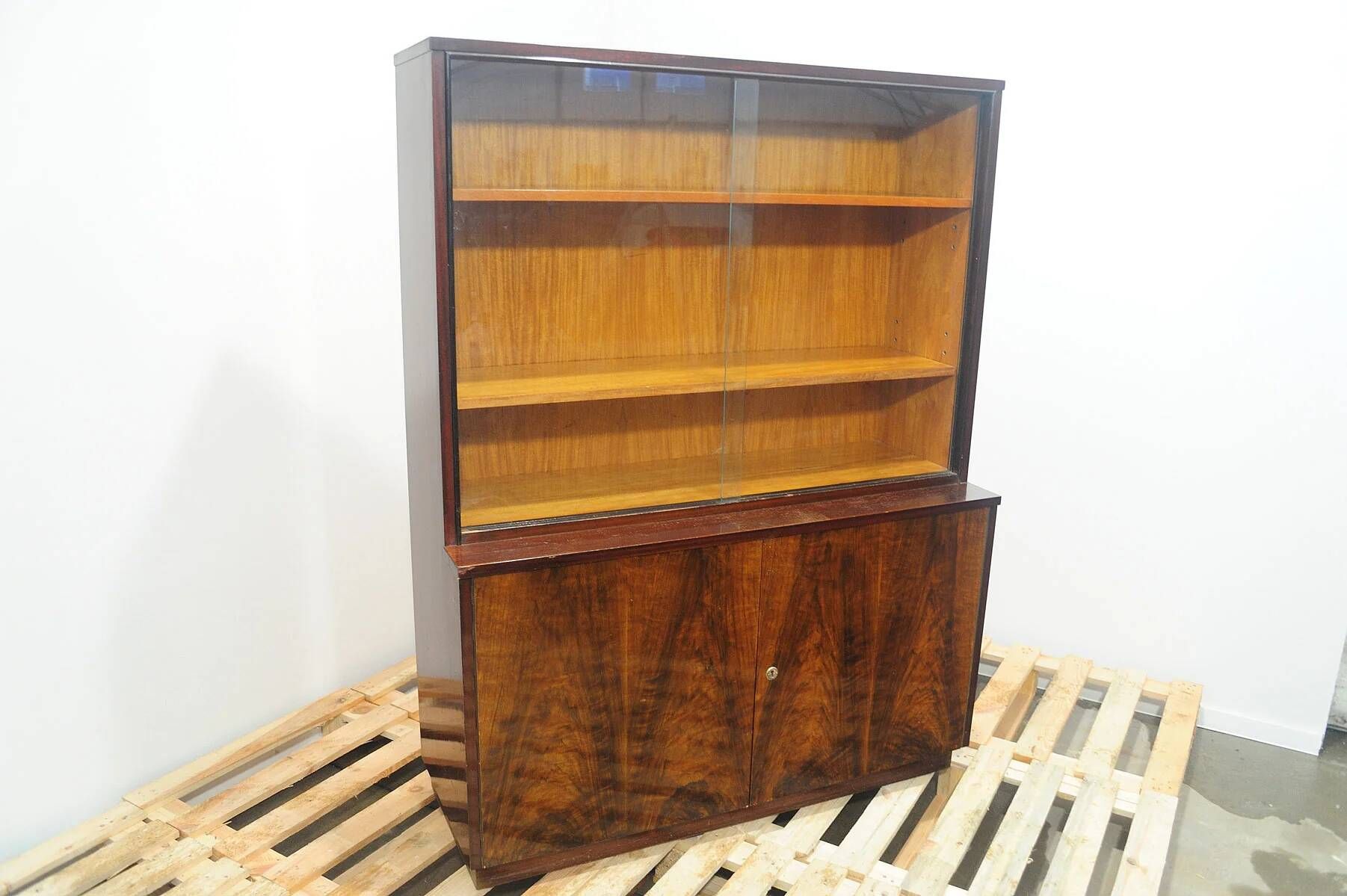 Mid-century modern bookcase by Setona, 1950s Czechoslovakia