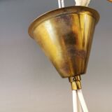 Old chandelier/hanging lamp with three light sources. Danish, design