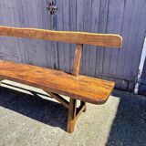 Banc en bois foncé Aranjou années 1980