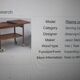 Danish extendable two-tiered teak serving trolley, 1960s, Kurt Ostervig.