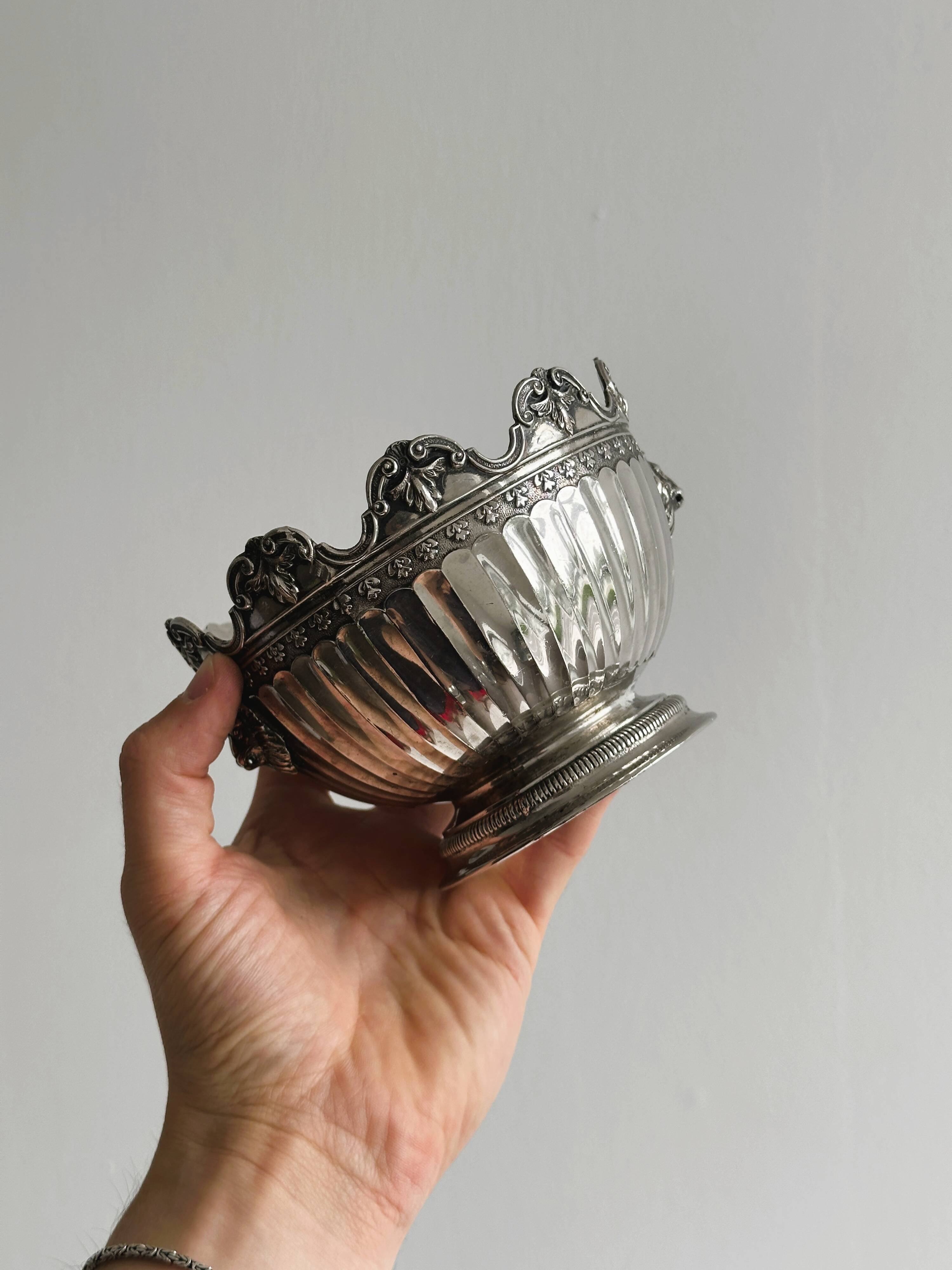 Shiny silver metal cup