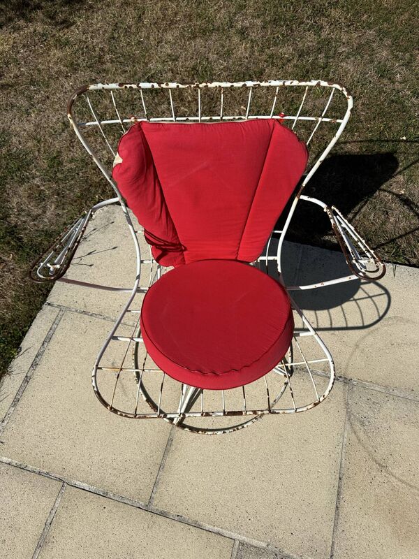 Fauteuil de jardin vintage Homecrest 1960 pivotant