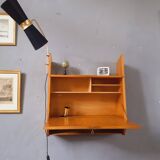 Wall-mounted oak desk from the 1950s.