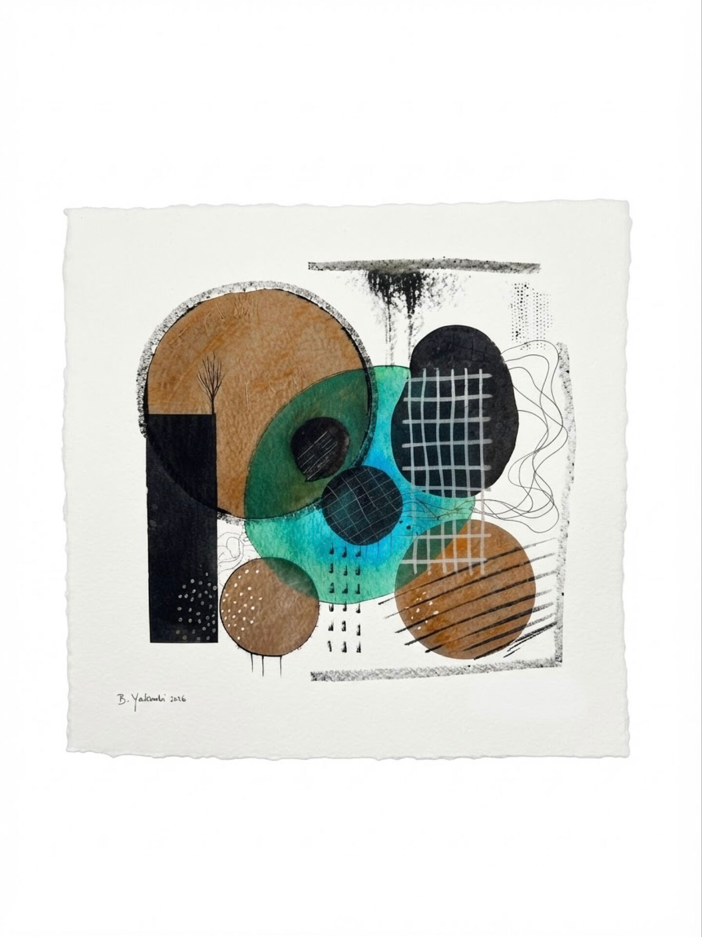 Œuvre originale "Résonance" – Technique mixte sur papier
