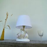 Earthenware duck zoomorphic lamp