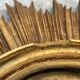 Mirror sun or wooden witch, gilded with gold leaf, diameter 41 cm