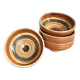 4 old handcrafted pottery bowls