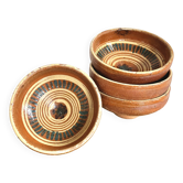 4 bols poterie artisanale ancienne