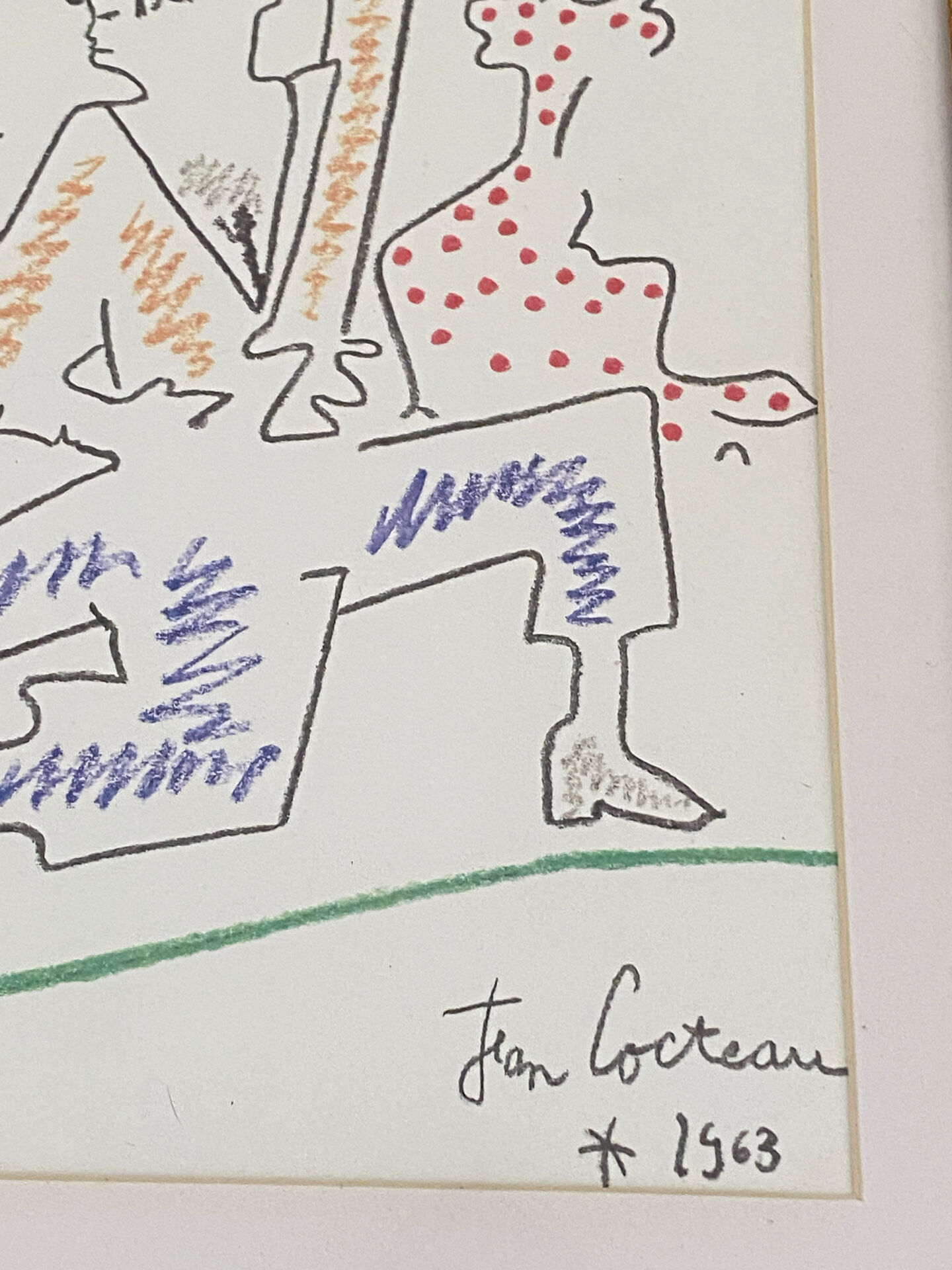 Lithograph "Flamenco Dancers" Jean Cocteau