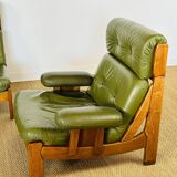 Vintage Scandinavian leather sofa from the 1960s.