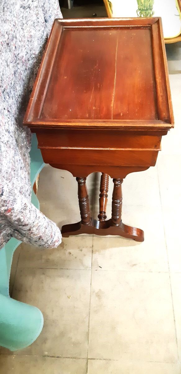 Side table / work table XIXth original patina