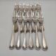 12 silver-plated cake forks, by Boulenger.