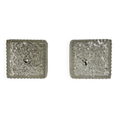 Lot de 2 appliques murales en verre bullé Staff Leuchten, années 1970, Allemagne