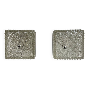 Set of 2 Staff leuchten bubble glass wall lamps , 1970s Germany