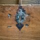 Rustic carved wooden chest trunk