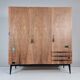 Armoire vintage en noyer, années 1970