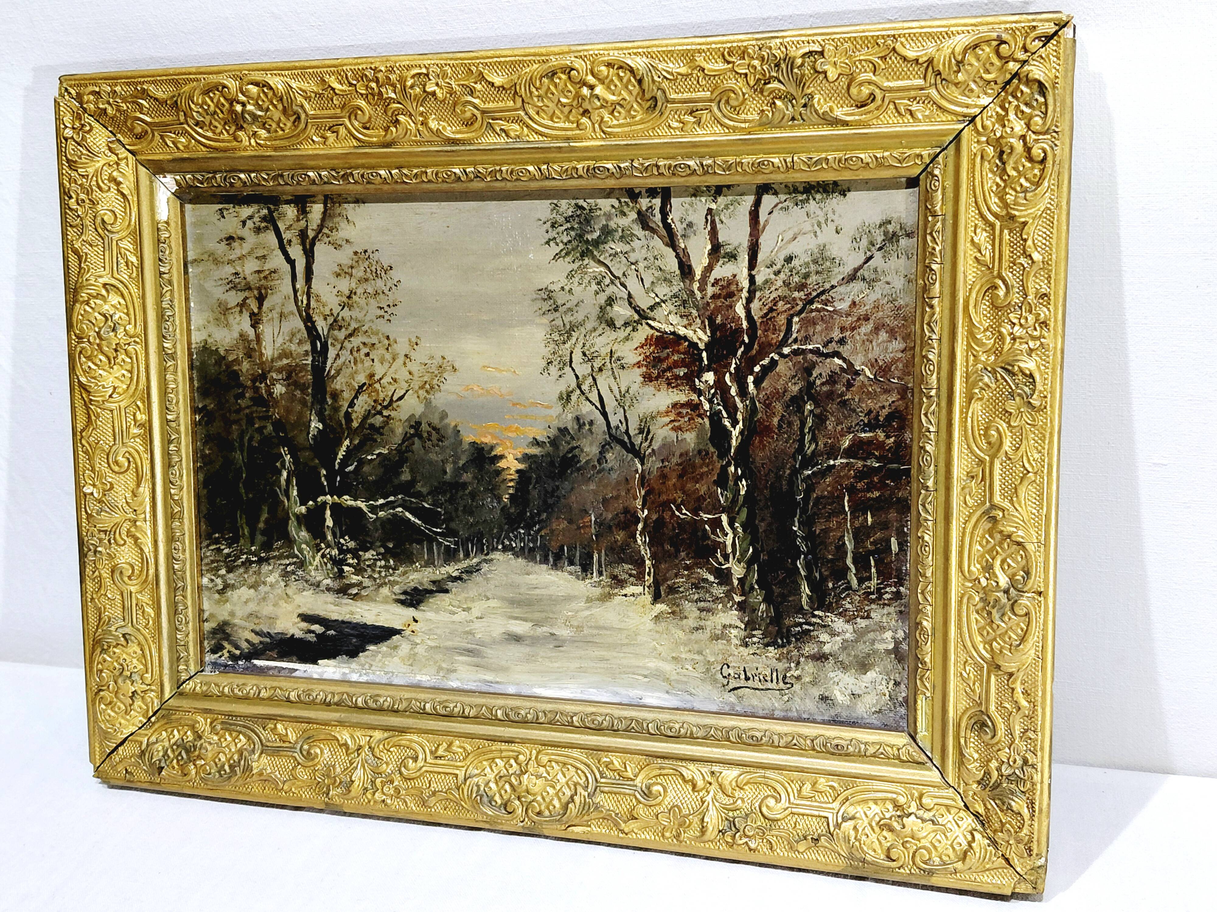 Gabrielle - Oil on Canvas "Snowy Forest"