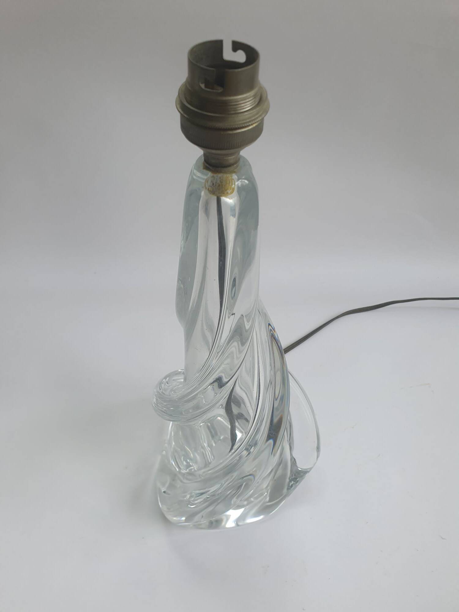 Joseph Bleichner crystal lamp base, modernist design, 1960s