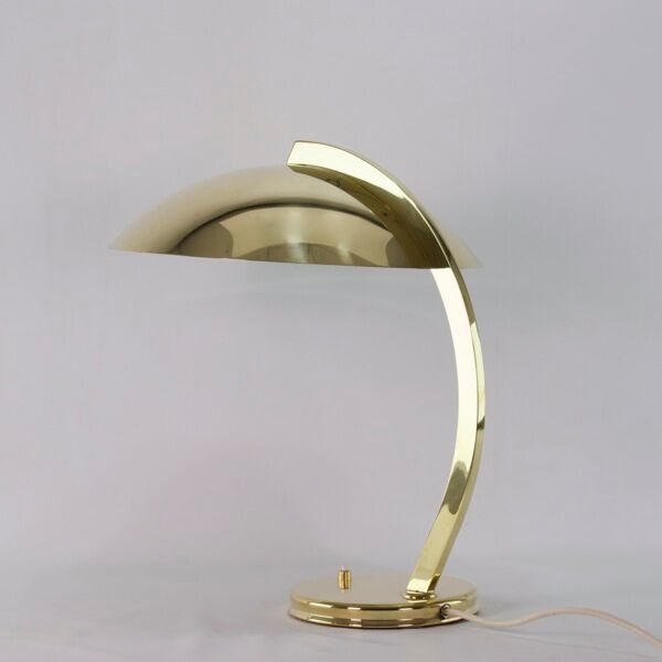 Brass desk lamp, bauhaus design by Egon Hillebrand for Hillebrand, 1930-40.