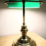 Lampe de banquier du milieu du 20e siècle