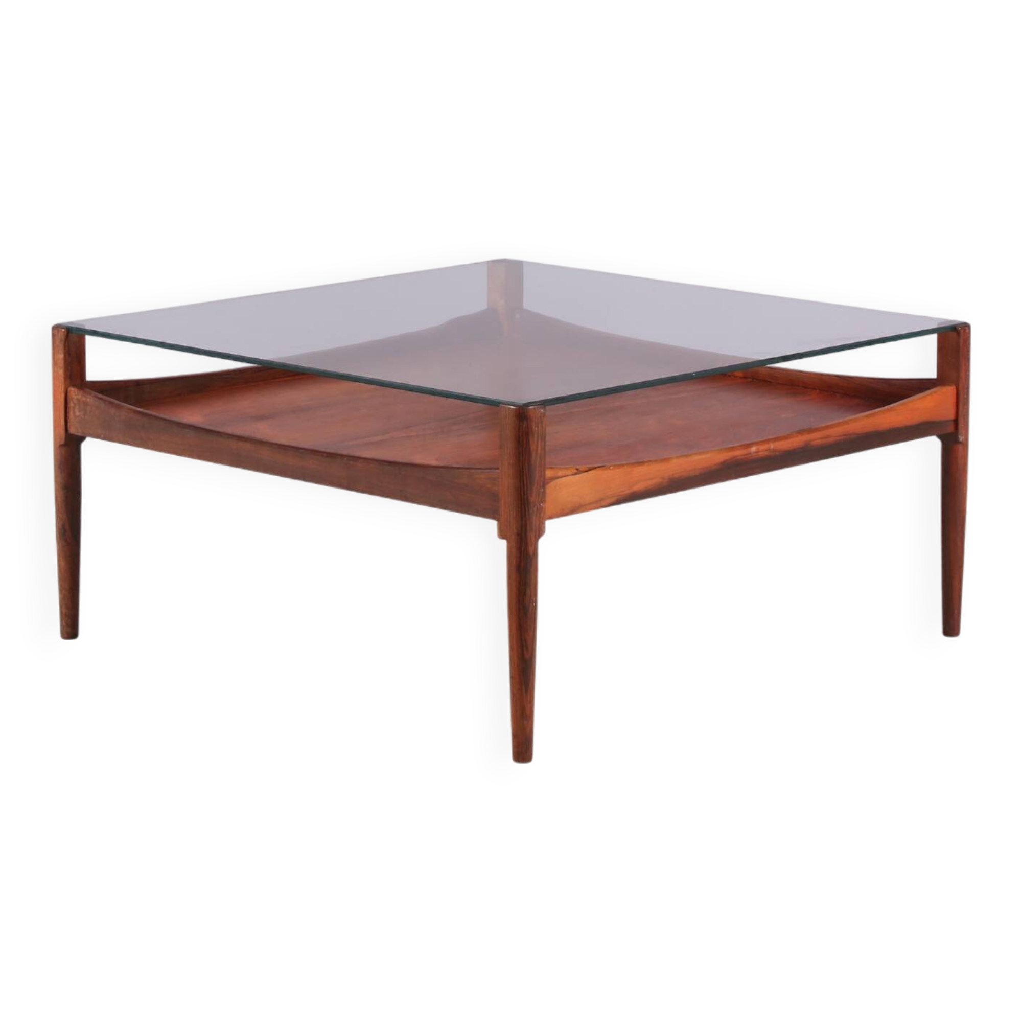 Elegant 1950s wooden coffee table from Denmark
