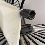 Architectural Black and white Murano Glass Rod  Light Pendant 1980’s