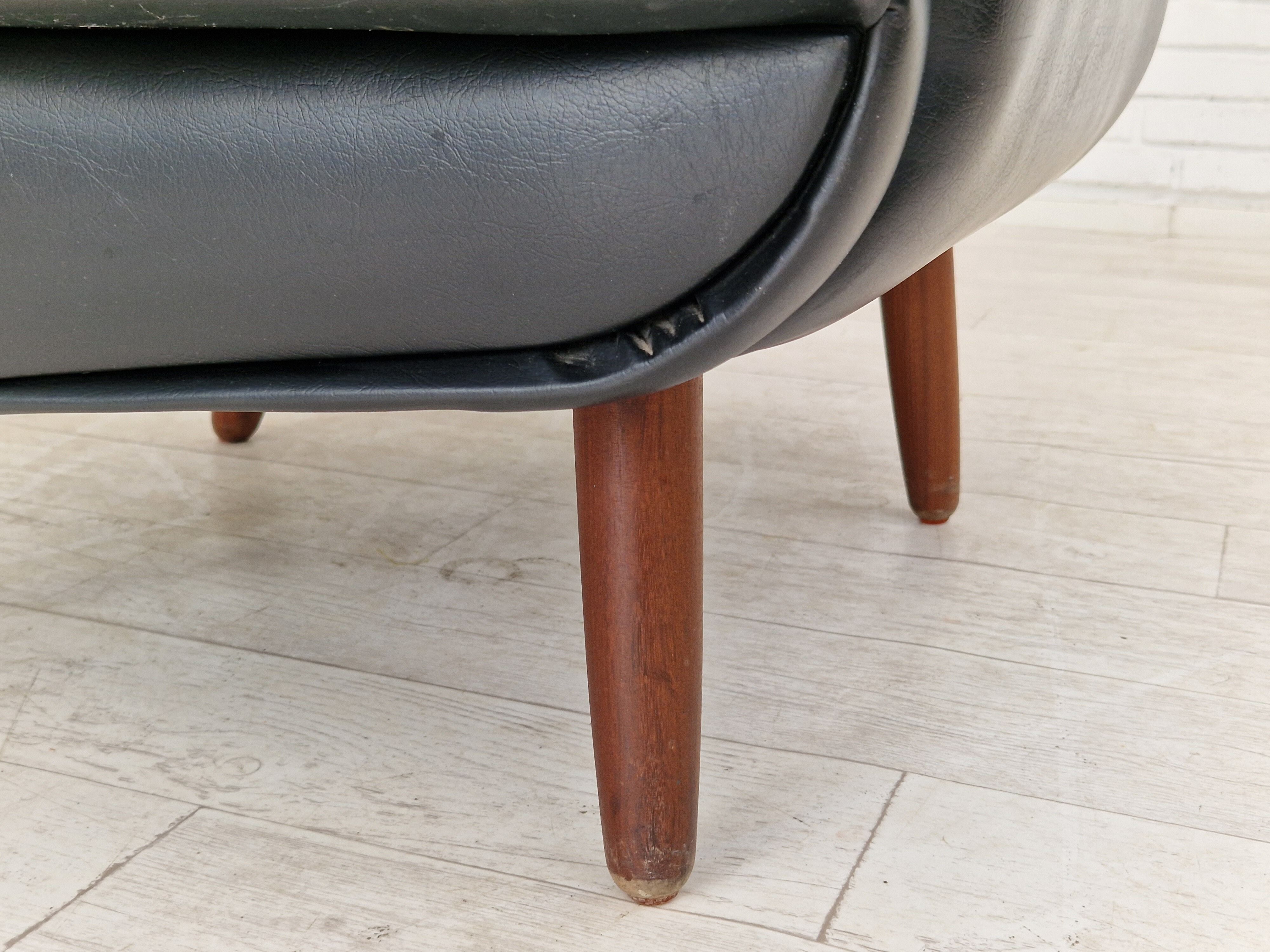 1970s, Danish design by Henry Walter Klein for Bramin Møbler, armchair in original good condition.