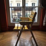 Vintage foldable wooden armchair