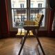 Vintage foldable wooden armchair