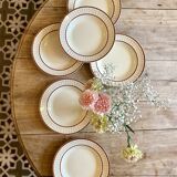 Lot of 6 old soup plates from the Longchamp factory