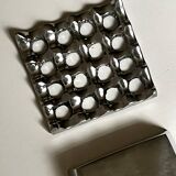 Mid-century chrome metal ashtray in the Ultima 15 style, 1970 design.